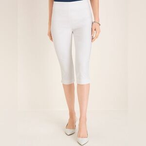 Two Pair of Chico’s So Slimming Slim Capris, White, Size 10P/1.5P